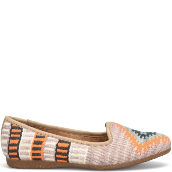 Born | For Women Giselle Flats - Taupe Cotton Fabric (Multicolor)