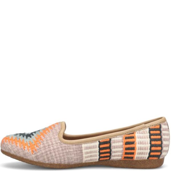 Born | For Women Giselle Flats - Taupe Cotton Fabric (Multicolor)