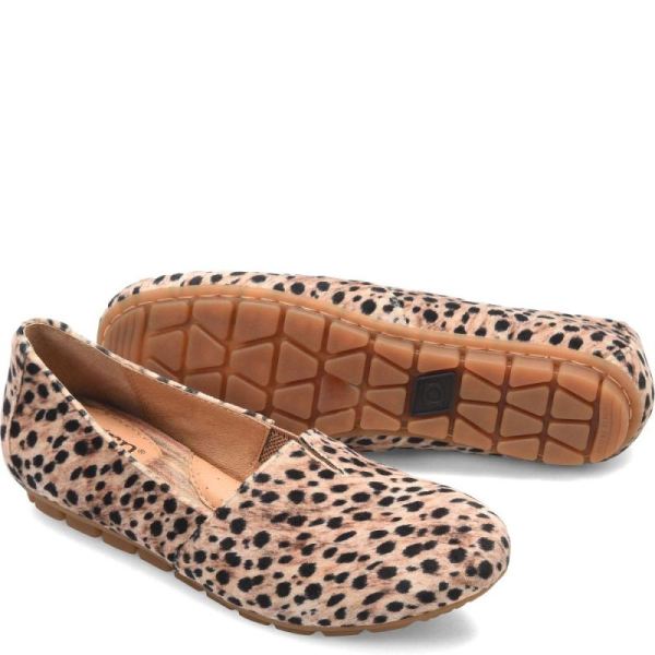 Born | For Women Sebra Flats - Black Natural Leopard (Animal Print)