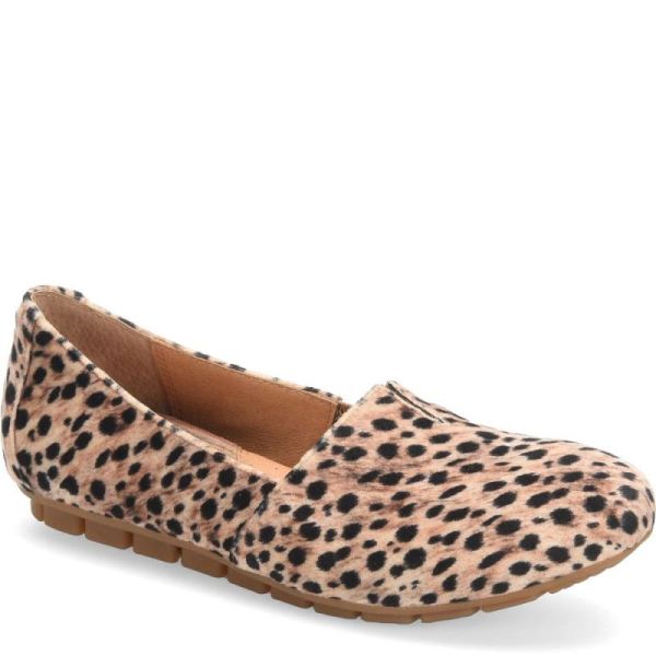 Born | For Women Sebra Flats - Black Natural Leopard (Animal Print)