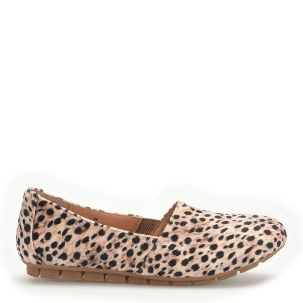 Born | For Women Sebra Flats - Black Natural Leopard (Animal Print)