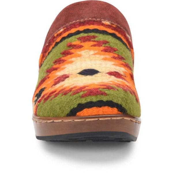 Born | For Women Bandy Blanket Clogs - Red Blanket Combo (Green)