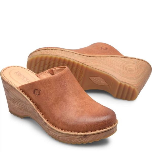 Born | For Women Natalie Clogs - Tan Camel Distressed (Brown)