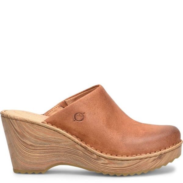 Born | For Women Natalie Clogs - Tan Camel Distressed (Brown)