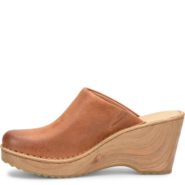 Born | For Women Natalie Clogs - Tan Camel Distressed (Brown)