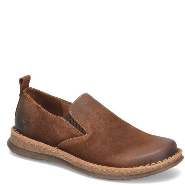 Born | For Men Bryson Slip-Ons & Lace-Ups - Glazed Ginger Distressed (Brown)