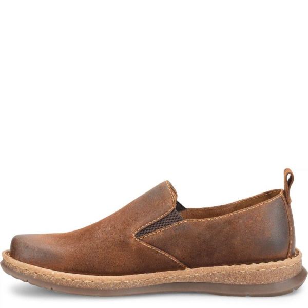 Born | For Men Bryson Slip-Ons & Lace-Ups - Glazed Ginger Distressed (Brown)