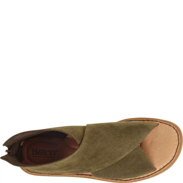 Born | For Women Iwa Sandals - Army Green Suede (Green)