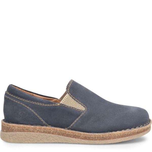 Born | For Women Palma Slip-Ons & Lace-Ups - Dark Jeans Suede (Blue)