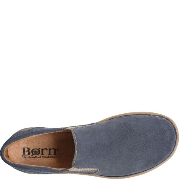 Born | For Women Palma Slip-Ons & Lace-Ups - Dark Jeans Suede (Blue)