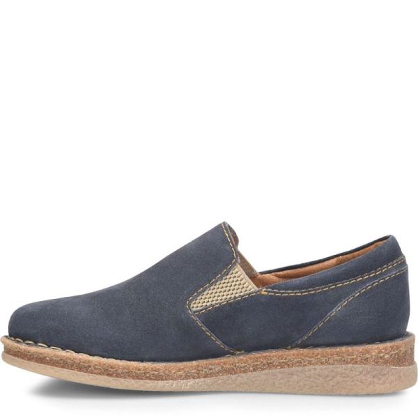 Born | For Women Palma Slip-Ons & Lace-Ups - Dark Jeans Suede (Blue)