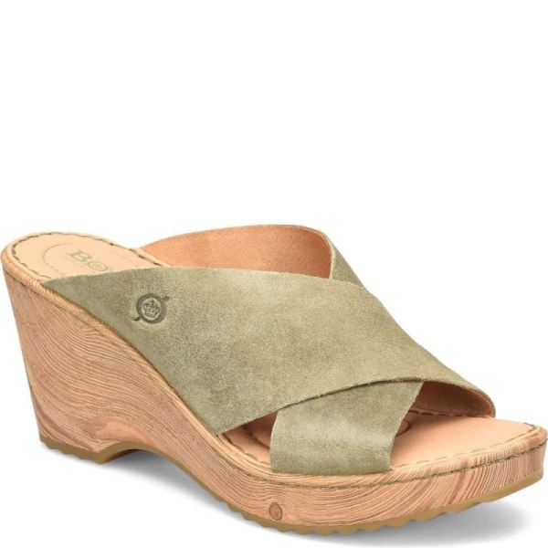 Born | For Women Nora Sandals - Kiwi Suede (Green)