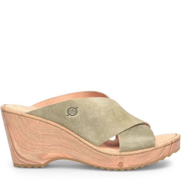 Born | For Women Nora Sandals - Kiwi Suede (Green)