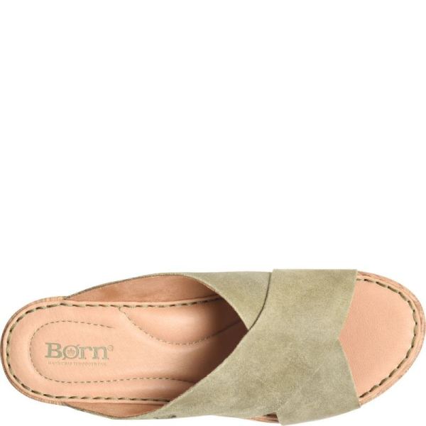 Born | For Women Nora Sandals - Kiwi Suede (Green)