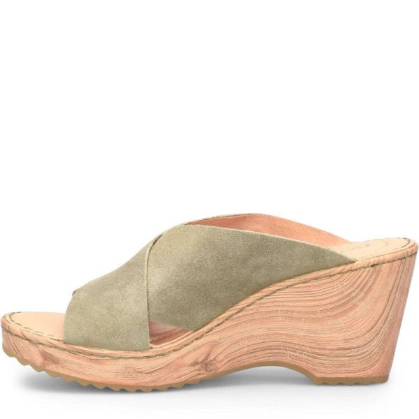 Born | For Women Nora Sandals - Kiwi Suede (Green)