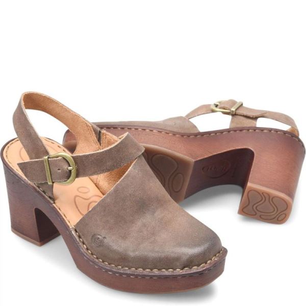 Born | For Women Devlyn Heels - Taupe Distressed (Tan)