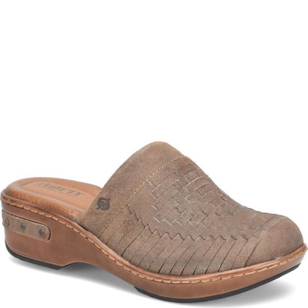 Born | For Women Yucatan Distressed Clogs - Wet Weather (Grey)