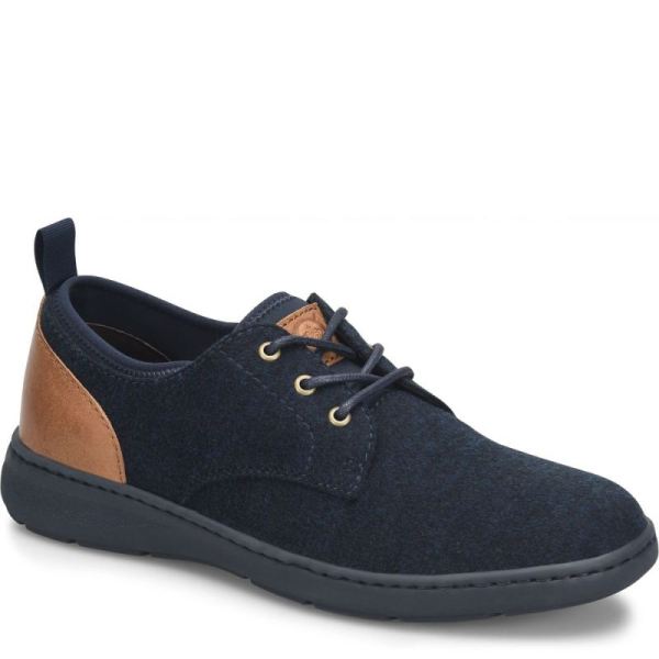 Born | For Men Marcus Slip-Ons & Lace-Ups - Navy Wool Combo (Blue)