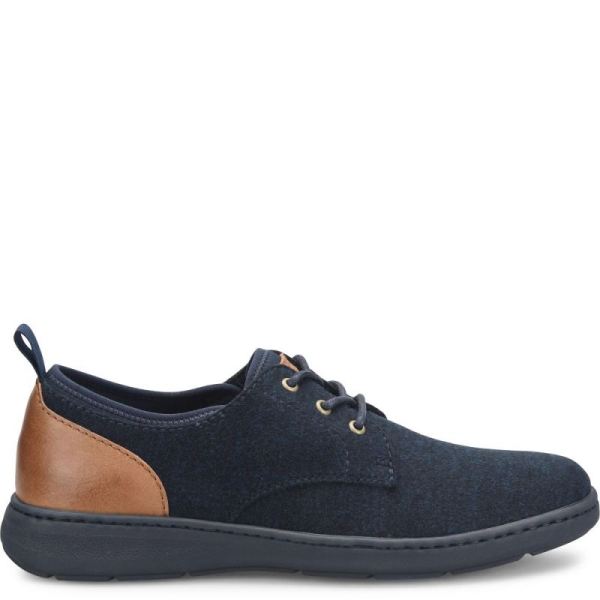 Born | For Men Marcus Slip-Ons & Lace-Ups - Navy Wool Combo (Blue)