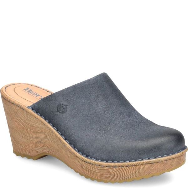 Born | For Women Natalie Clogs - Light Jeans Distressed (Blue)