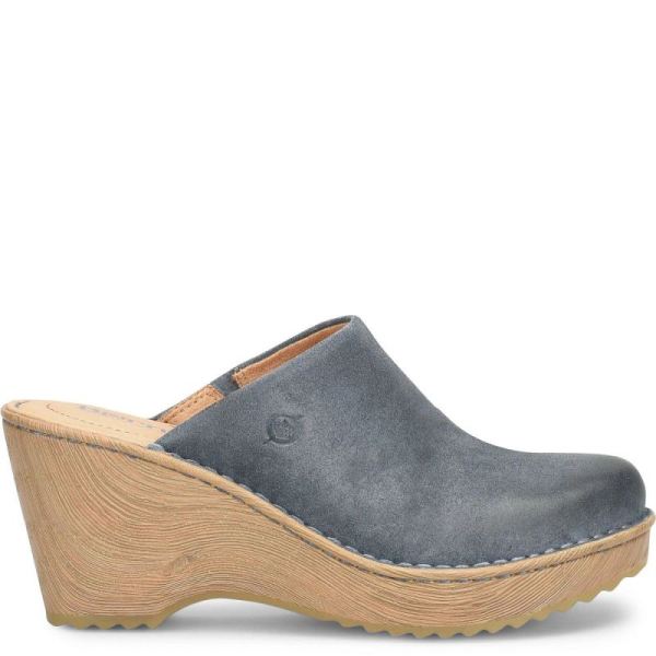 Born | For Women Natalie Clogs - Light Jeans Distressed (Blue)