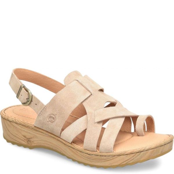 Born | For Women Abbie Sandals - Cream Visone Suede (White)