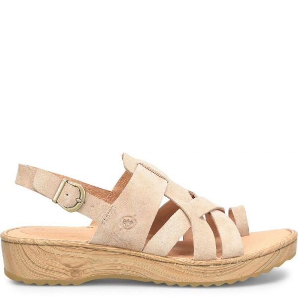 Born | For Women Abbie Sandals - Cream Visone Suede (White)