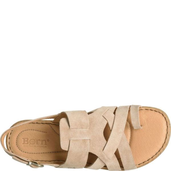 Born | For Women Abbie Sandals - Cream Visone Suede (White)