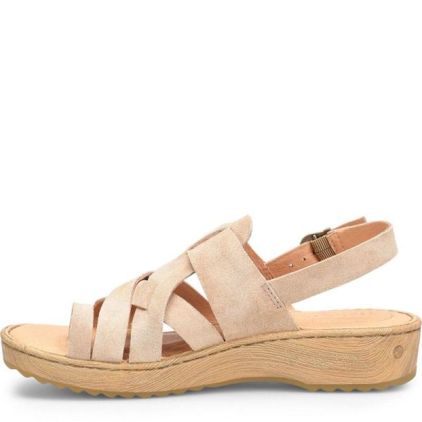 Born | For Women Abbie Sandals - Cream Visone Suede (White)