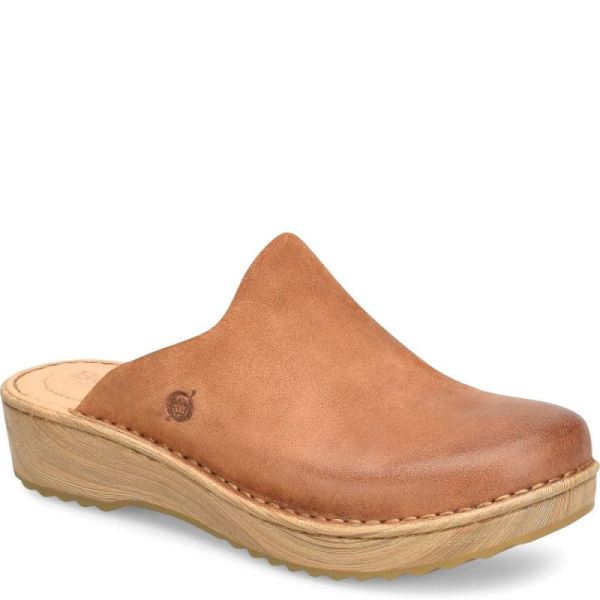 Born | For Women Andy Clogs - Camel Distressed (Tan)