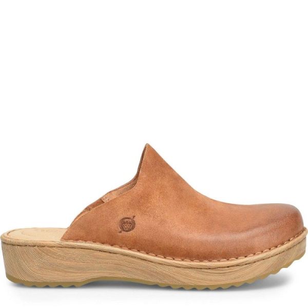 Born | For Women Andy Clogs - Camel Distressed (Tan)