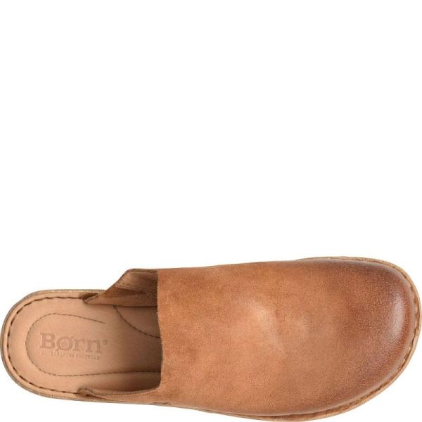 Born | For Women Andy Clogs - Camel Distressed (Tan)