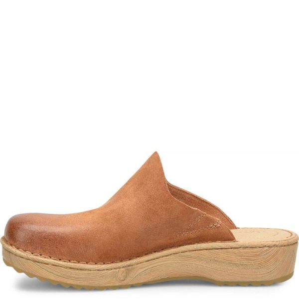 Born | For Women Andy Clogs - Camel Distressed (Tan)