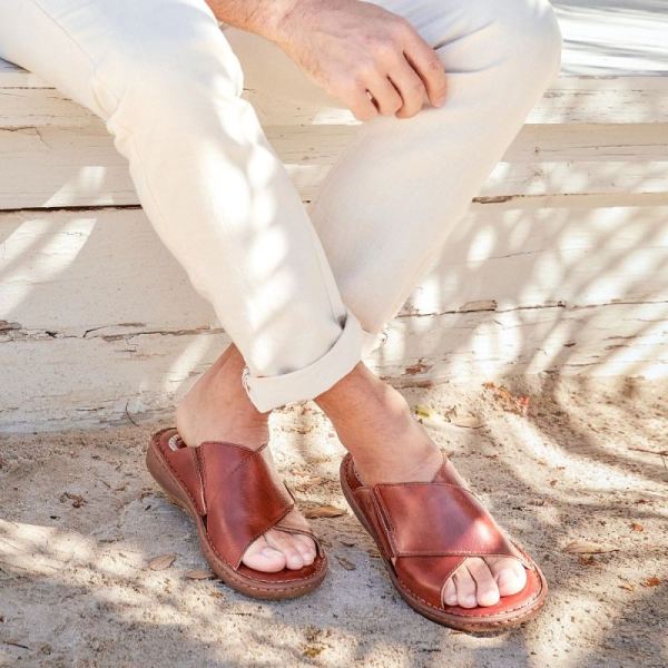 Born | For Men Marco Sandals - Dark Tan Bourbon (Brown)