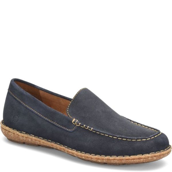 Born | For Men Naldo Slip-Ons & Lace-Ups - Navy Distressed Nubuck (Blue)