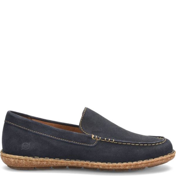 Born | For Men Naldo Slip-Ons & Lace-Ups - Navy Distressed Nubuck (Blue)