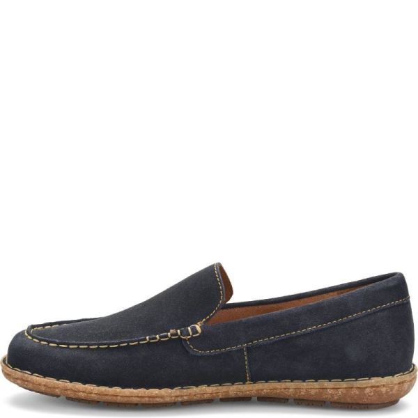 Born | For Men Naldo Slip-Ons & Lace-Ups - Navy Distressed Nubuck (Blue)