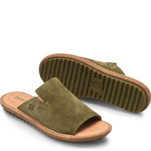 Born | For Women Mesilla Sandals - Army Green Suede (Green)