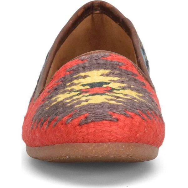 Born | For Women Giselle Flats - Red Cotton Fabric (Multicolor)