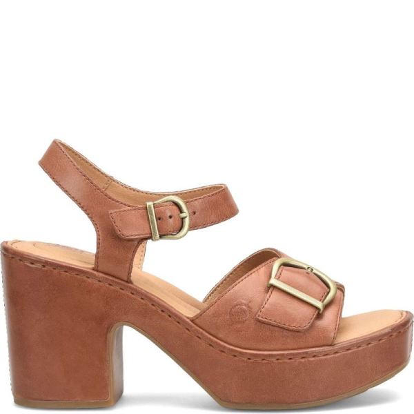 Born | For Women Browyn Sandals - Cognac With Leather Wrap (Brown)