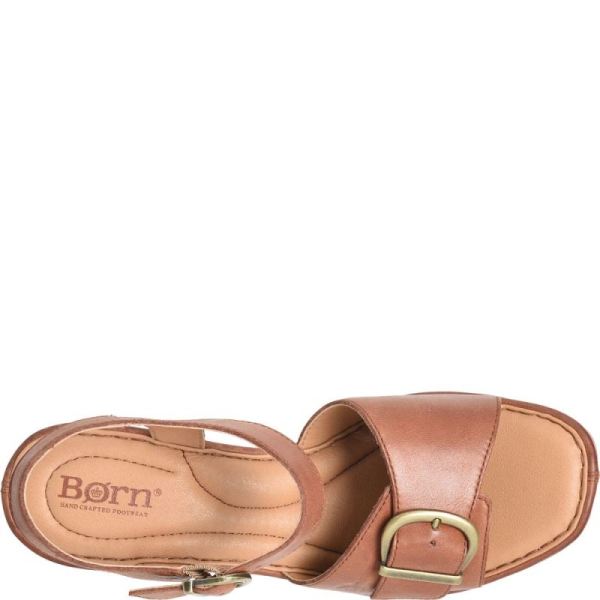 Born | For Women Browyn Sandals - Cognac With Leather Wrap (Brown)