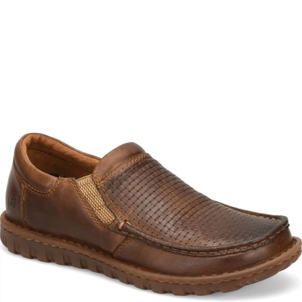 Born | For Men Gudmund Slip-Ons & Lace-Ups - Sunset Embossed (Brown)