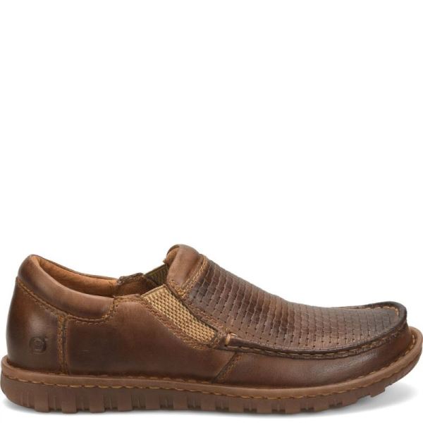 Born | For Men Gudmund Slip-Ons & Lace-Ups - Sunset Embossed (Brown)