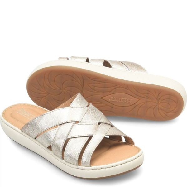 Born | For Women Jenny Sandals - Light Gold Panna Cotta (Metallic)