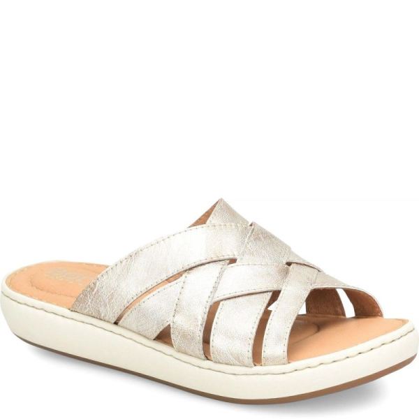 Born | For Women Jenny Sandals - Light Gold Panna Cotta (Metallic)