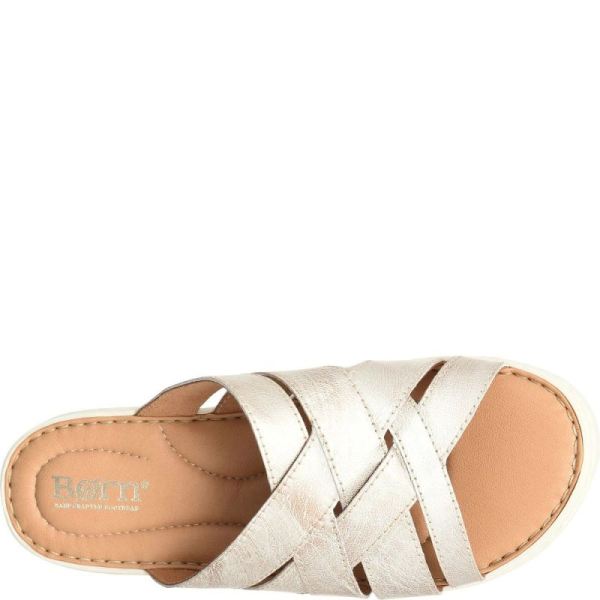 Born | For Women Jenny Sandals - Light Gold Panna Cotta (Metallic)