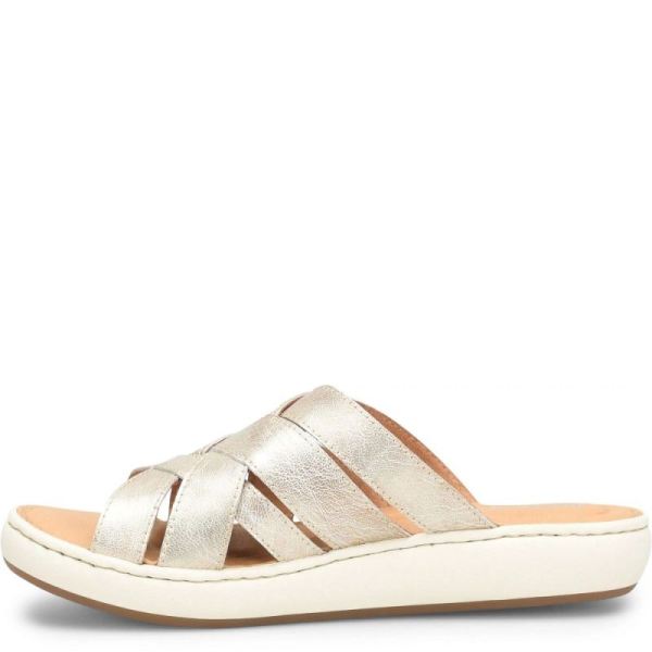 Born | For Women Jenny Sandals - Light Gold Panna Cotta (Metallic)