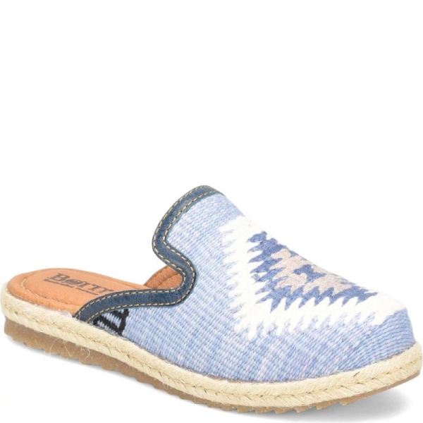 Born | For Women Gretta Clogs - Sea Blue Cotton Fabric (Multicolor)