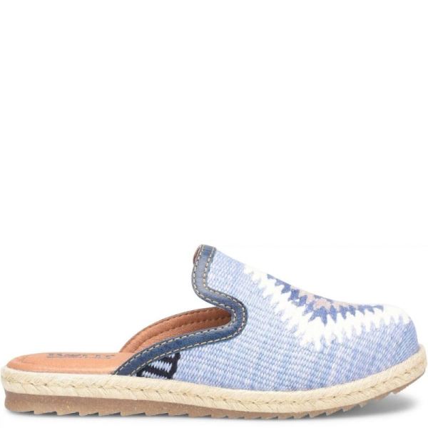 Born | For Women Gretta Clogs - Sea Blue Cotton Fabric (Multicolor)