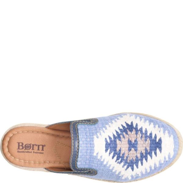 Born | For Women Gretta Clogs - Sea Blue Cotton Fabric (Multicolor)